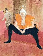  Henri  Toulouse-Lautrec Seated Clown oil painting on canvas